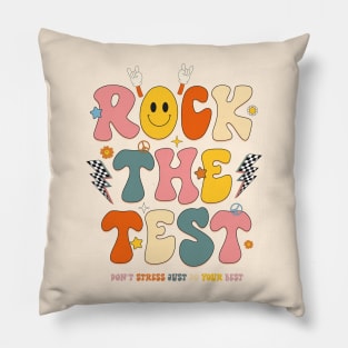 Teacher Rock The Test Pillow