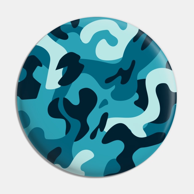 CAMO BLUE Pin by Bombastik