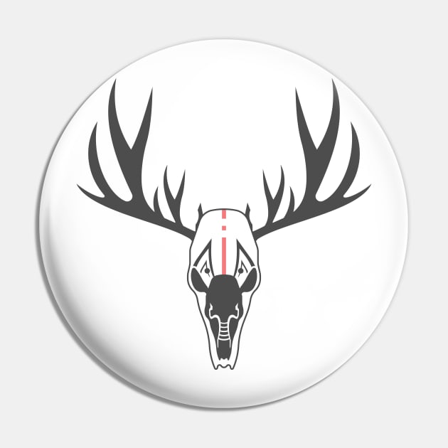 Tribal Deer Skull Pin by Justsmilestupid