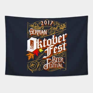 Vintage Oktoberfest Beer Festival 2017 Non Distressed Tapestry