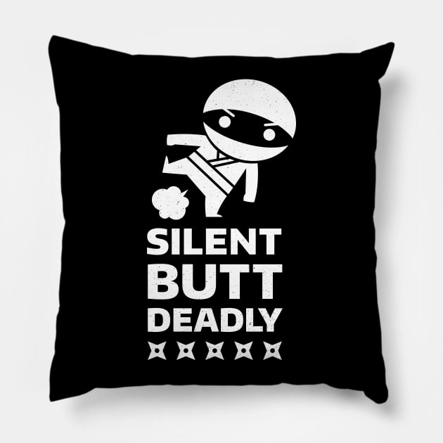 Silent Butt Deadly: Nok Su Kow Edition Pillow by gabradoodle