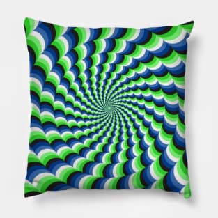optical illusion spiral Pillow