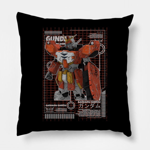 XXXG-01H2 Gundam Heavyarms Custom Pillow by gblackid