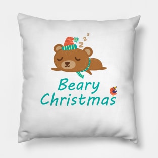 Beary Christmas | I Love Sleeping Gifts for Bear Lovers PJ Tshirt Pillow