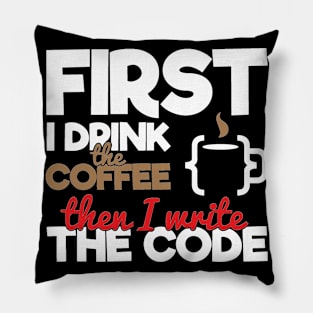 Computer Programmer needs coffee Pillow