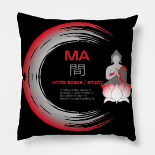 Kanji Symbol Meaning Ma Japanese Enso Circle Budhism Zen Lovers 671 Pillow