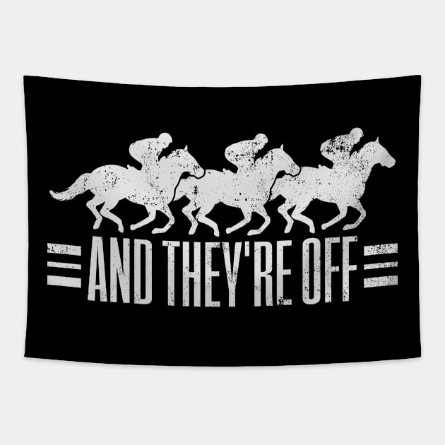 Horse Racing Horse Racer Horseback Riding Tapestry by CreativeGiftShop