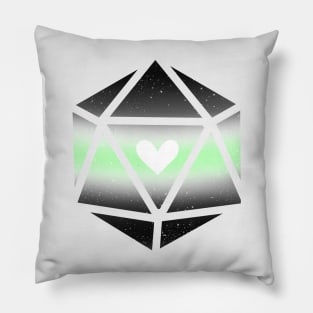 Agender Angel Pride Heart D20 Dice Pillow