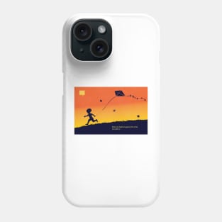 Kites rise highest against the wind Phone Case