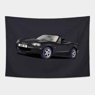 1998 Mazda MX-5 in black Tapestry