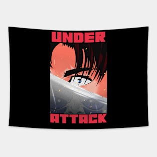 Under Attack Anime Tee Tapestry