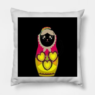 MATRIOSKA DOLL CAT Pillow