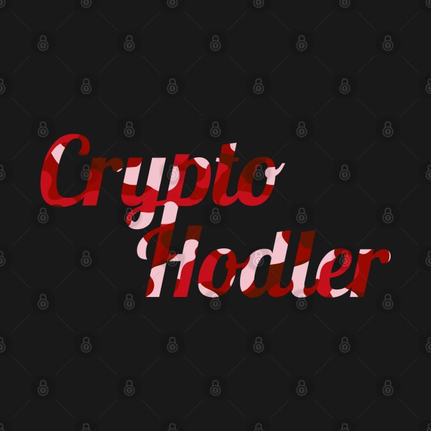 Crypto Hodler Red Camo Big Logo by felixbunny