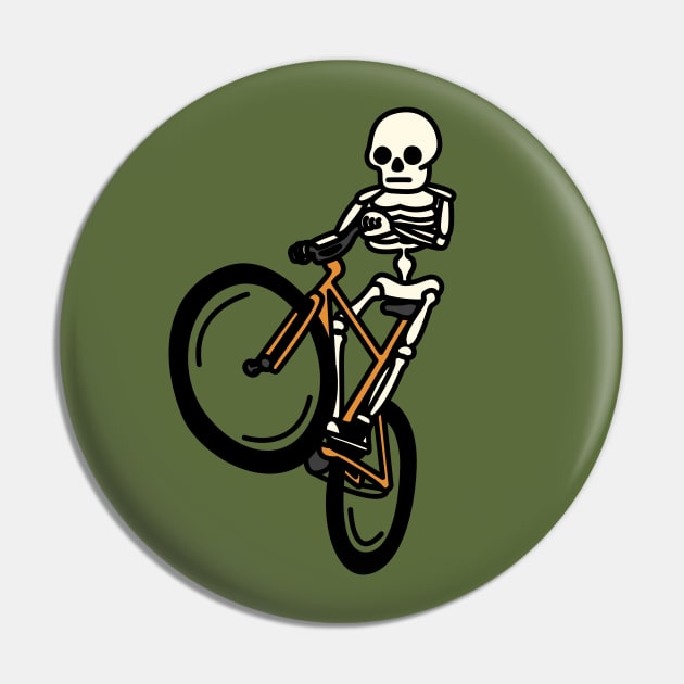 Bike Wheelie Skeleton Dude Pin by imotvoksim