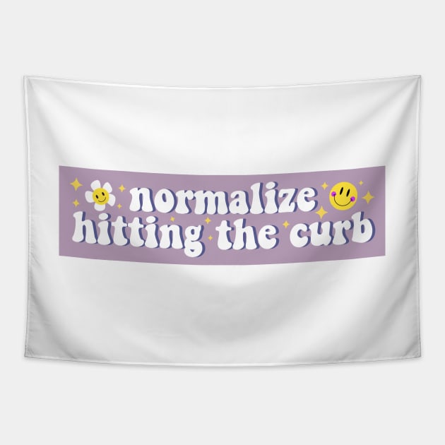 Normalize Hitting The Curb Bumper Tapestry by yass-art