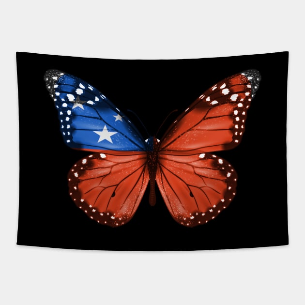 Samoan Flag  Butterfly - Gift for Samoan From Samoa Tapestry by Country Flags