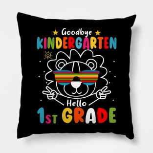 Goodbye kindergarten Graduation 2024 Hello 1st Grande Lion Pillow