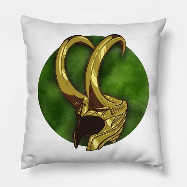 Trickster Helmet Pillow by Gwenpai