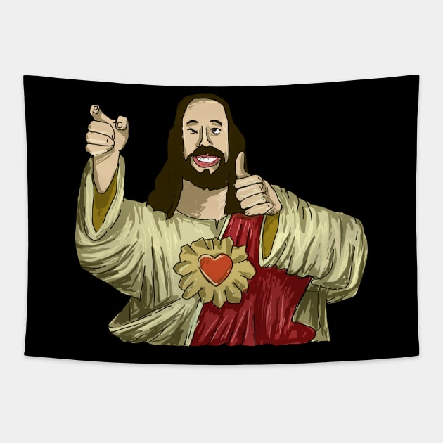 Cool Jesus Meme Tapestry by DeathAnarchy