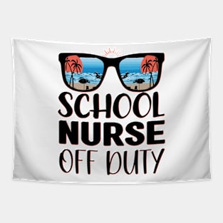 School Nurse Off Duty Sunglasses Beach Summer Tapestry