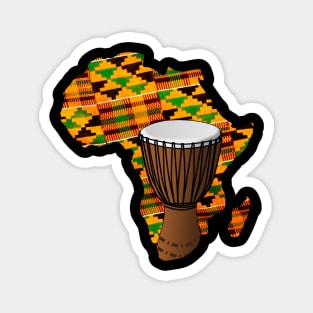 Africa Kente Pattern Drum Magnet