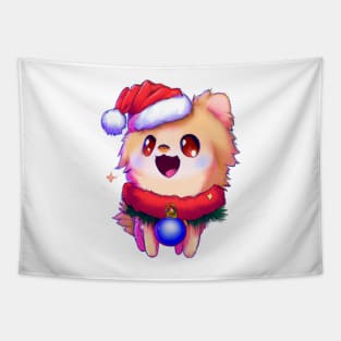 Cute Pomeranian Drawing Tapestry