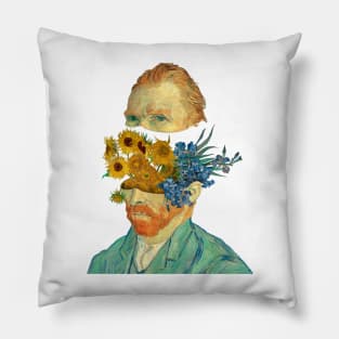 Van Gogh surreal Head, History Painting, Sunflowers Art, Irises Art, Pillow