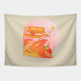 Orange Juice Box Tapestry