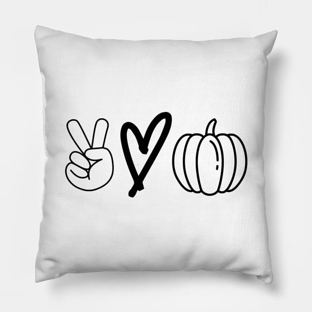 Peace love Pumpkin Pillow by Peach Lily Rainbow