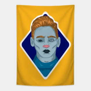 Sad male clown Tapestry