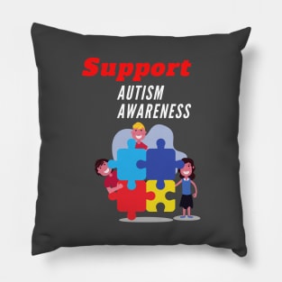 Support Autism Awareness Pillow