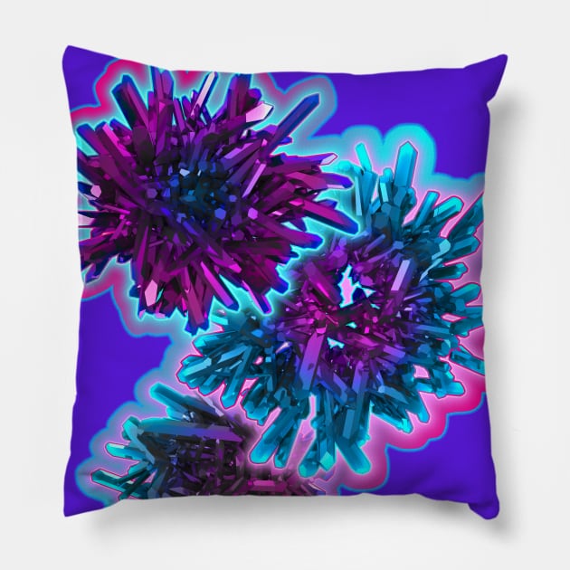 cyberpunk crystal bouquet : Pillow by sniperdusk