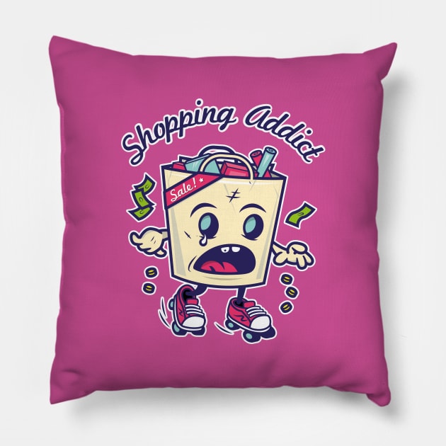 Shopping Addict Pillow by propellerhead