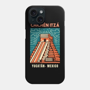 A Vintage Travel Art of Chichén Itzá - Mexico Phone Case