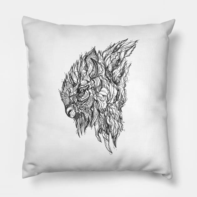 Buffalo Pillow by InkedinRed