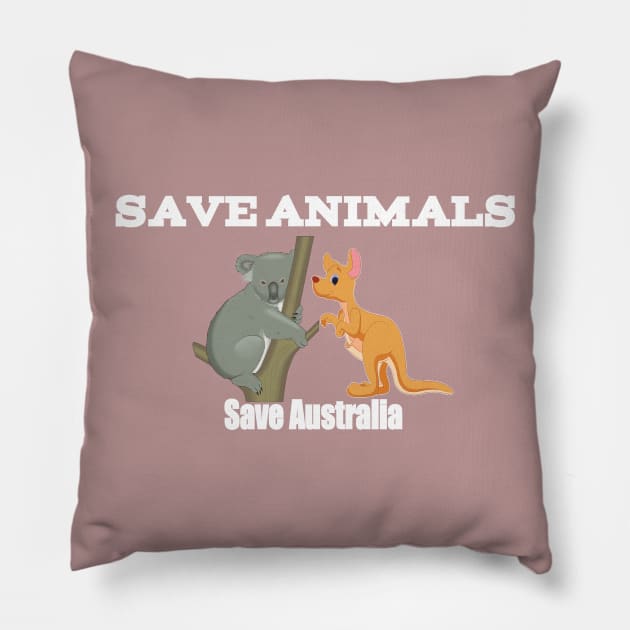 Save Animals.. Pillow by Zinsan