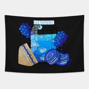 Blue Raspberry Snacks Tapestry