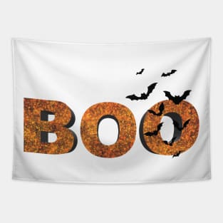 Scary 3D letters "Boo" Tapestry