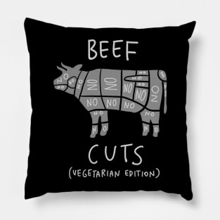 Beef Cuts Vegetarian Edition Pillow