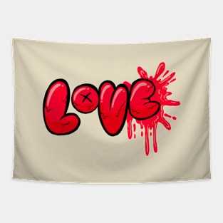 Valentine Love Graffiti Merchandise Tapestry