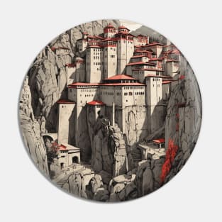 Sumela Monastery Turkey Vintage Retro Travel Tourism Pin