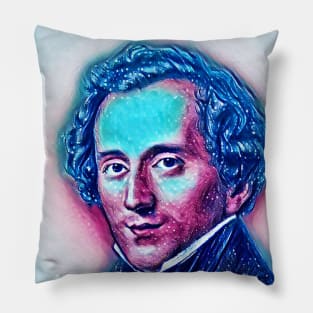 Felix Mendelssohn Snowy Portrait | Felix Mendelssohn Artwork 13 Pillow