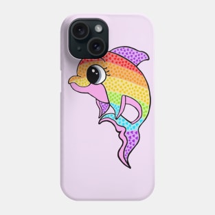 Love Everyone Rainbow Dolphin Phone Case