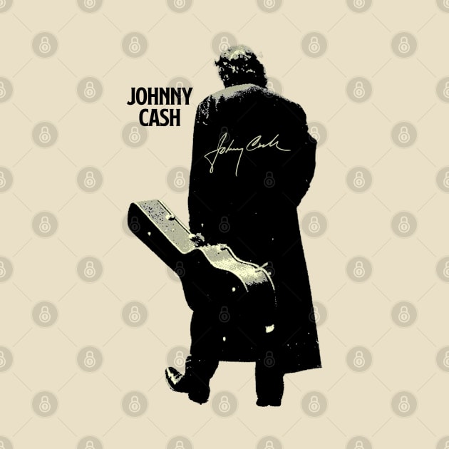 Johnny Cash Guitarist Vintage by Jina Botak