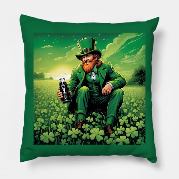 Folk Art Leprechaun Pillow by Colin-Bentham