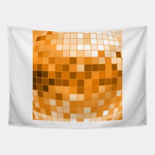 Disco Fever Neck Gator Orange Disco Ball Tapestry