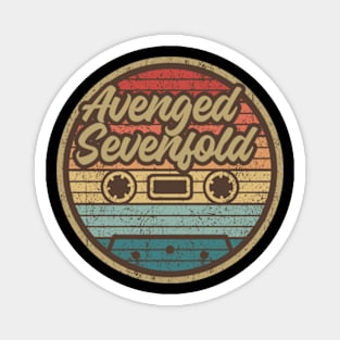 avenged sevenfold cassette retro circle Magnet