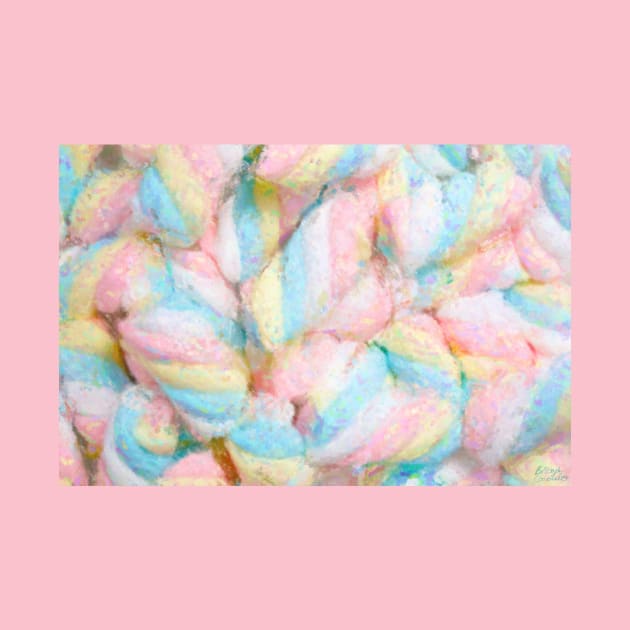 Pastel Marshmallows Painting by BonBonBunny