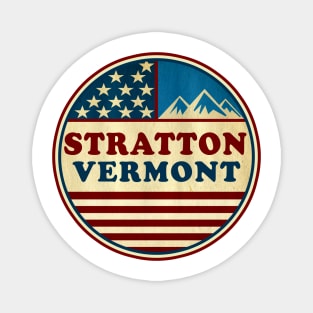 Stratton Vermont Skiing Mountains Stars And Stripes Ski VT Magnet