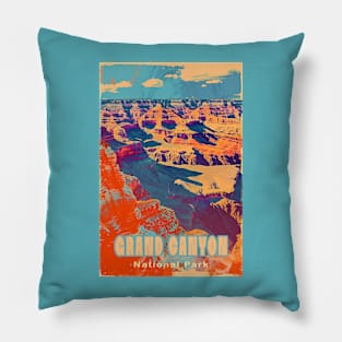 Grand Canyon National Park Vintage Travel Poster Pillow